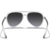 imageMERRYS Classic Polarized Aviator Sunglasses For Womens Mens Retro Double Bridge Aviators S8376Transparent FrameGray Gradient Polarized Lens