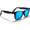 imageMERRYS Classic Square Shape Polarized Sunglasses for Womens Mens Retro Designer UV400 Sun Glasses S6140Black FrameBlue Mirror Lens