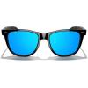 imageMERRYS Classic Square Shape Polarized Sunglasses for Womens Mens Retro Designer UV400 Sun Glasses S6140Black FrameBlue Mirror Lens