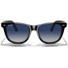imageMERRYS Classic Square Shape Polarized Sunglasses for Womens Mens Retro Designer UV400 Sun Glasses S6140Black FrameBlue Tinted Gradient Lens