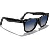 imageMERRYS Classic Square Shape Polarized Sunglasses for Womens Mens Retro Designer UV400 Sun Glasses S6140Black FrameBlue Tinted Gradient Lens