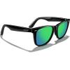 imageMERRYS Classic Square Shape Polarized Sunglasses for Womens Mens Retro Designer UV400 Sun Glasses S6140Black FrameGreen Mirror Lens