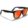 imageMERRYS Classic Square Shape Polarized Sunglasses for Womens Mens Retro Designer UV400 Sun Glasses S6140Black FrameRed Mirror Lens