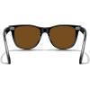 imageMERRYS Classic Square Shape Polarized Sunglasses for Womens Mens Retro Designer UV400 Sun Glasses S6140Blacktra FrameBrown Lens
