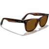 imageMERRYS Classic Square Shape Polarized Sunglasses for Womens Mens Retro Designer UV400 Sun Glasses S6140Brown Stripe FrameBrown Lens