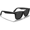 imageMERRYS Classic Square Shape Polarized Sunglasses for Womens Mens Retro Designer UV400 Sun Glasses S6140Matte Black FrameBlack Lens
