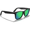 imageMERRYS Classic Square Shape Polarized Sunglasses for Womens Mens Retro Designer UV400 Sun Glasses S6140Matte Black FrameGreen Mirror Lens