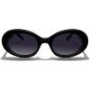 imageMERRYS Modern Oval Round Acetate Sunglasses for Women UV400 Polarized Sunglasses S6191Black FrameBlack Gradient Lens