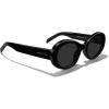 imageMERRYS Modern Oval Round Acetate Sunglasses for Women UV400 Polarized Sunglasses S6191Black FrameBlack Lens