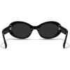 imageMERRYS Modern Oval Round Acetate Sunglasses for Women UV400 Polarized Sunglasses S6191Black FrameBlack Lens