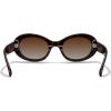 imageMERRYS Modern Oval Round Acetate Sunglasses for Women UV400 Polarized Sunglasses S6191Leopard FrameBrown Gradient Lens