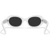 imageMERRYS Modern Oval Round Acetate Sunglasses for Women UV400 Polarized Sunglasses S6191White FrameBlack Lens