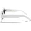 imageMERRYS Modern Oval Round Acetate Sunglasses for Women UV400 Polarized Sunglasses S6191White FrameBlack Lens