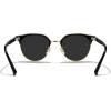 imageMERRYS Modern SemiRimless Square Acetate Sunglasses for Women and Men UV400 Polarized Sunglasses S6190Black FrameGold BridgeBlack Lens