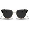 imageMERRYS Modern SemiRimless Square Acetate Sunglasses for Women and Men UV400 Polarized Sunglasses S6190Black FrameGold BridgeBlack Lens