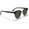 imageMERRYS Modern SemiRimless Square Acetate Sunglasses for Women and Men UV400 Polarized Sunglasses S6190Black FrameGold BridgeG15 Lens