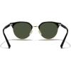 imageMERRYS Modern SemiRimless Square Acetate Sunglasses for Women and Men UV400 Polarized Sunglasses S6190Black FrameGold BridgeG15 Lens