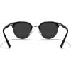 imageMERRYS Modern SemiRimless Square Acetate Sunglasses for Women and Men UV400 Polarized Sunglasses S6190Black FrameSilver BridgeBlack Lens