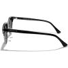 imageMERRYS Modern SemiRimless Square Acetate Sunglasses for Women and Men UV400 Polarized Sunglasses S6190Black FrameSilver BridgeBlack Lens