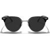 imageMERRYS Modern SemiRimless Square Acetate Sunglasses for Women and Men UV400 Polarized Sunglasses S6190Black FrameSilver BridgeBlack Lens