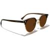 imageMERRYS Modern SemiRimless Square Acetate Sunglasses for Women and Men UV400 Polarized Sunglasses S6190Brown FrameGold BridgeBrown Lens
