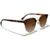 imageMERRYS Modern SemiRimless Square Acetate Sunglasses for Women and Men UV400 Polarized Sunglasses S6190Leopard FrameGold BridgeBrown Gradient Lens