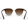 imageMERRYS Modern SemiRimless Square Acetate Sunglasses for Women and Men UV400 Polarized Sunglasses S6190Leopard FrameGold BridgeBrown Gradient Lens