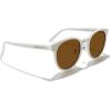 imageMERRYS Modern Women Lady Acetate Oval Round Polarized UV400 Sunglasses S6192Creamy White FrameBrown Lens