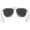 imageMERRYS Retro Metal Square Aviator Polarized Sunglasses for Men Women S6028Gun FrameBlack Polarized Lens