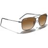 imageMERRYS Retro Metal Square Aviator Polarized Sunglasses for Men Women S6028Gun FrameBrown Gradient Polarized Lens