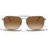 imageMERRYS Retro Metal Square Aviator Polarized Sunglasses for Men Women S6028Gun FrameBrown Gradient Polarized Lens