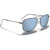 imageMERRYS Retro Metal Square Aviator Polarized Sunglasses for Men Women S6028Gun FrameSky Blue Mirror Polarized Lens