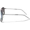 imageMERRYS Retro Metal Square Aviator Polarized Sunglasses for Men Women S6028Gun FrameSky Blue Mirror Polarized Lens