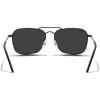 imageMERRYS Retro Metal Square Aviator Polarized Sunglasses for Men Women S6028Matte Black FrameBlack Polarized Lens