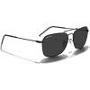 imageMERRYS Retro Metal Square Aviator Polarized Sunglasses for Men Women S6028Matte Black FrameBlack Polarized Lens