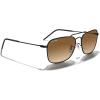 imageMERRYS Retro Metal Square Aviator Polarized Sunglasses for Men Women S6028Matte Black FrameBrown Gradient Polarized Lens