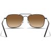 imageMERRYS Retro Metal Square Aviator Polarized Sunglasses for Men Women S6028Matte Black FrameBrown Gradient Polarized Lens