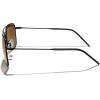 imageMERRYS Retro Metal Square Aviator Polarized Sunglasses for Men Women S6028Matte Black FrameBrown Gradient Polarized Lens