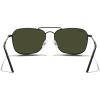 imageMERRYS Retro Metal Square Aviator Polarized Sunglasses for Men Women S6028Matte Black FrameG15 Polarized Lens