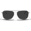 imageMERRYS Retro Metal Square Aviator Polarized Sunglasses for Men Women S6028Matte Chrome FrameBlack Polarized Lens