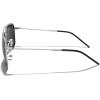 imageMERRYS Retro Metal Square Aviator Polarized Sunglasses for Men Women S6028Matte Chrome FrameBlack Polarized Lens