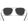 imageMERRYS Retro Metal Square Aviator Polarized Sunglasses for Men Women S6028Matte Chrome FrameBlack Polarized Lens