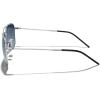 imageMERRYS Retro Metal Square Aviator Polarized Sunglasses for Men Women S6028Matte Chrome FrameBlue Gradient Polarized Lens