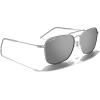 imageMERRYS Retro Metal Square Aviator Polarized Sunglasses for Men Women S6028Matte Chrome FrameSilver Mirror Polarized Lens