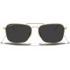imageMERRYS Retro Metal Square Aviator Polarized Sunglasses for Men Women S6028Polished Gold FrameBlack Polarized Lens
