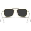 imageMERRYS Retro Metal Square Aviator Polarized Sunglasses for Men Women S6028Polished Gold FrameBlack Polarized Lens