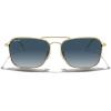 imageMERRYS Retro Metal Square Aviator Polarized Sunglasses for Men Women S6028Polished Gold FrameBlue Gradient Polarized Lens