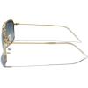 imageMERRYS Retro Metal Square Aviator Polarized Sunglasses for Men Women S6028Polished Gold FrameBlue Gradient Polarized Lens