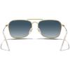 imageMERRYS Retro Metal Square Aviator Polarized Sunglasses for Men Women S6028Polished Gold FrameBlue Gradient Polarized Lens