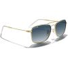 imageMERRYS Retro Metal Square Aviator Polarized Sunglasses for Men Women S6028Polished Gold FrameBlue Gradient Polarized Lens